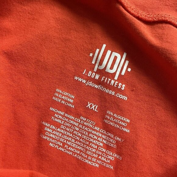 J.Dow Fitness Women XXL Red Orange Athletic Cropped Wrap Tank Top NWT - Picture 5 of 8